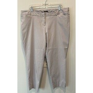 Worthington Gray Slim Fit Mid Rise Dress Pant Women Size 20W